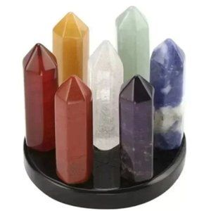 Anthropologie Crystal 7 Chakra Star Group Healing Quartz Energy Stone